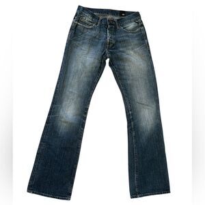 Jack & Jones Blue Bootcut Jeans with Vintage Fading 33/33